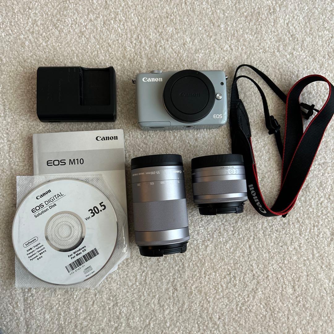 Canon EOS M10 ミラーレスカメラ グレー　ダブルズームキット