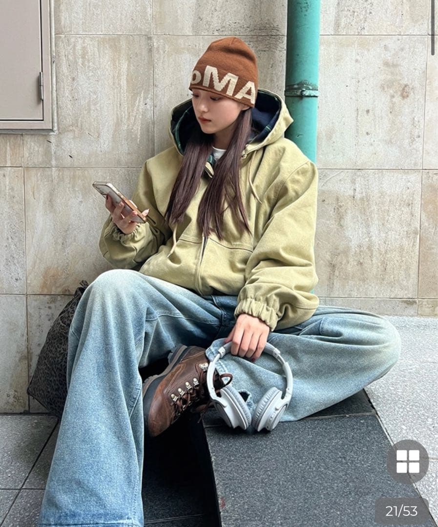 nugu ウォッシングワークハードコットンパーカー bom