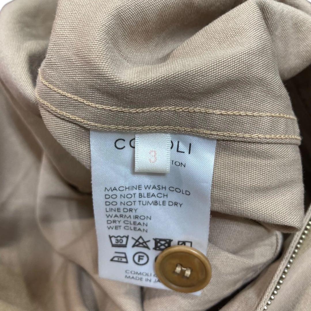 【COMOLI】 コモリ 23SSコットンオールインワン サイズ3
