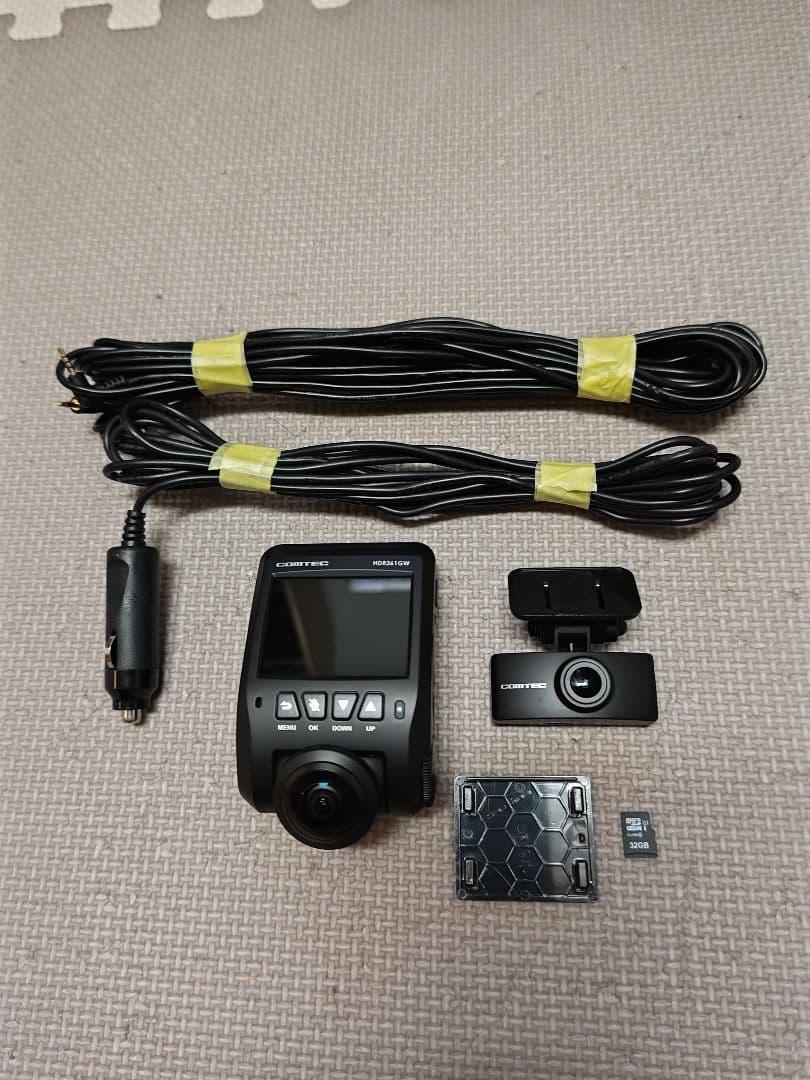 コムテックHDR361GW ドライブレコーダーリアカメラ付き360°