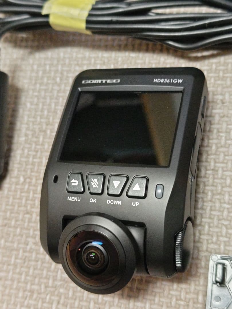 コムテックHDR361GW ドライブレコーダーリアカメラ付き360°