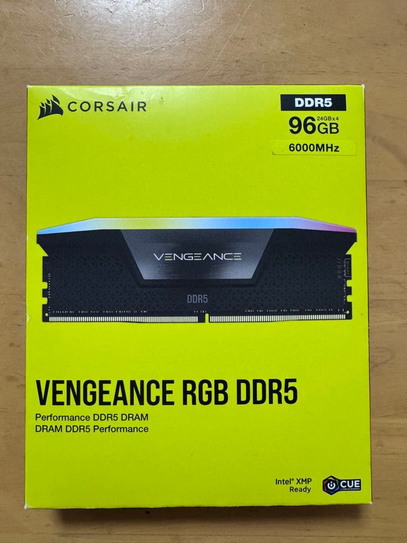 メモリー CORSAIR VENGEANCE RGB DDR5 96GB 6000MHz