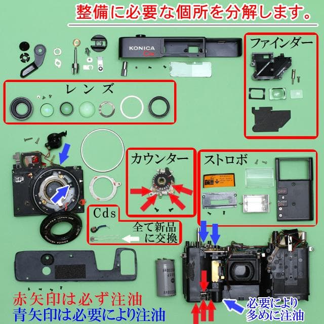 -436-KONICA コニカ C35EF ピッカリコニカ 分解整備済の完動美品