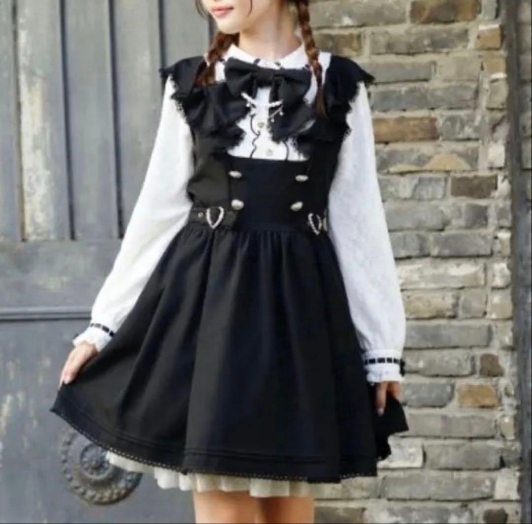 値下げ⭕️ 正規品 LIZLISA ダブルハートラッフルワンピース