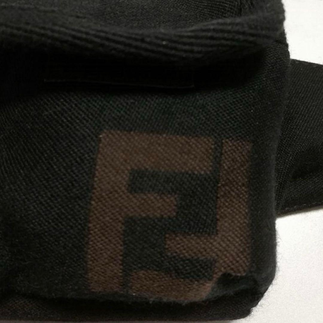 FENDI✨希少　ボディバッグ 黒　ウエストバッグ　ズッカ　マジックテープ　ミニ