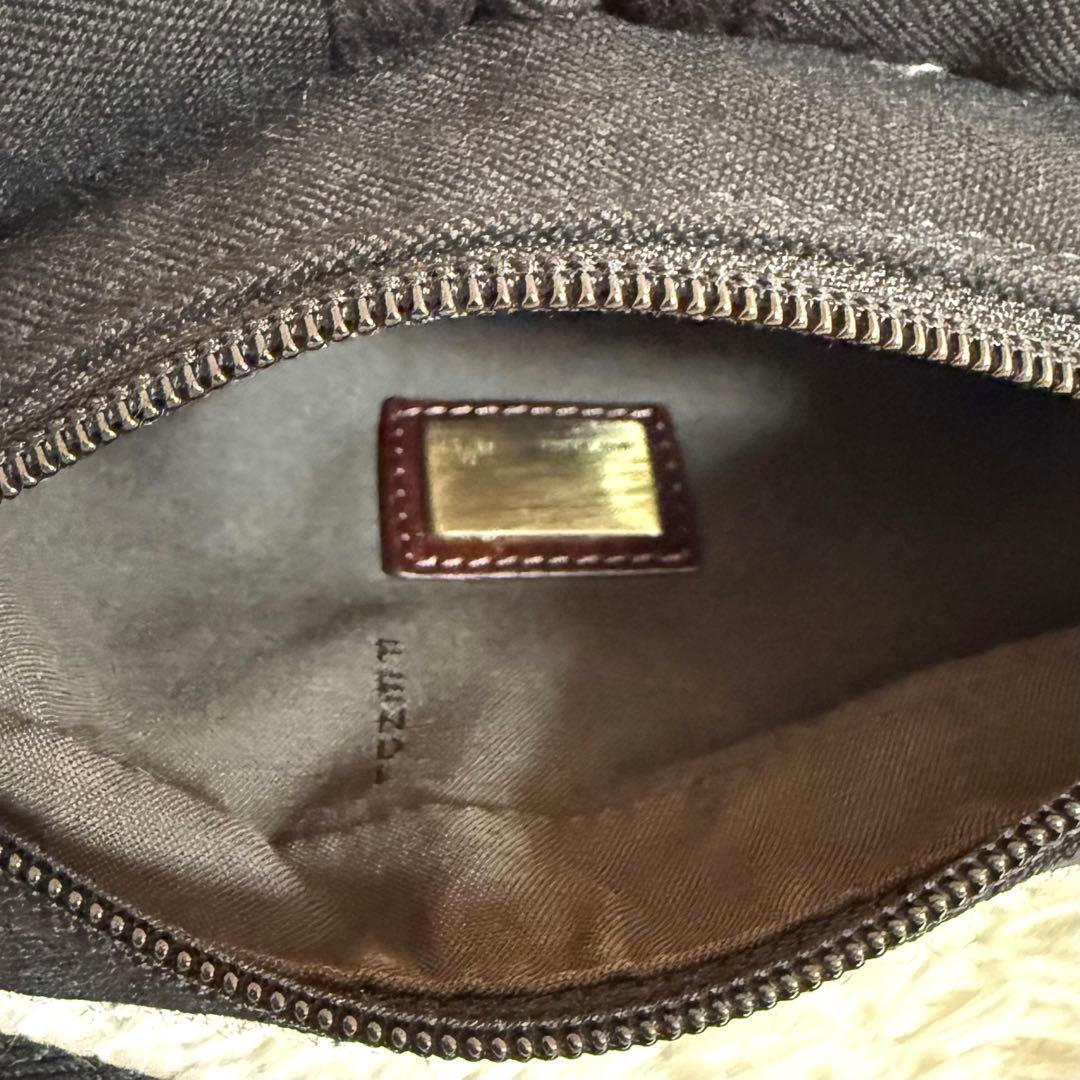 FENDI✨希少　ボディバッグ 黒　ウエストバッグ　ズッカ　マジックテープ　ミニ