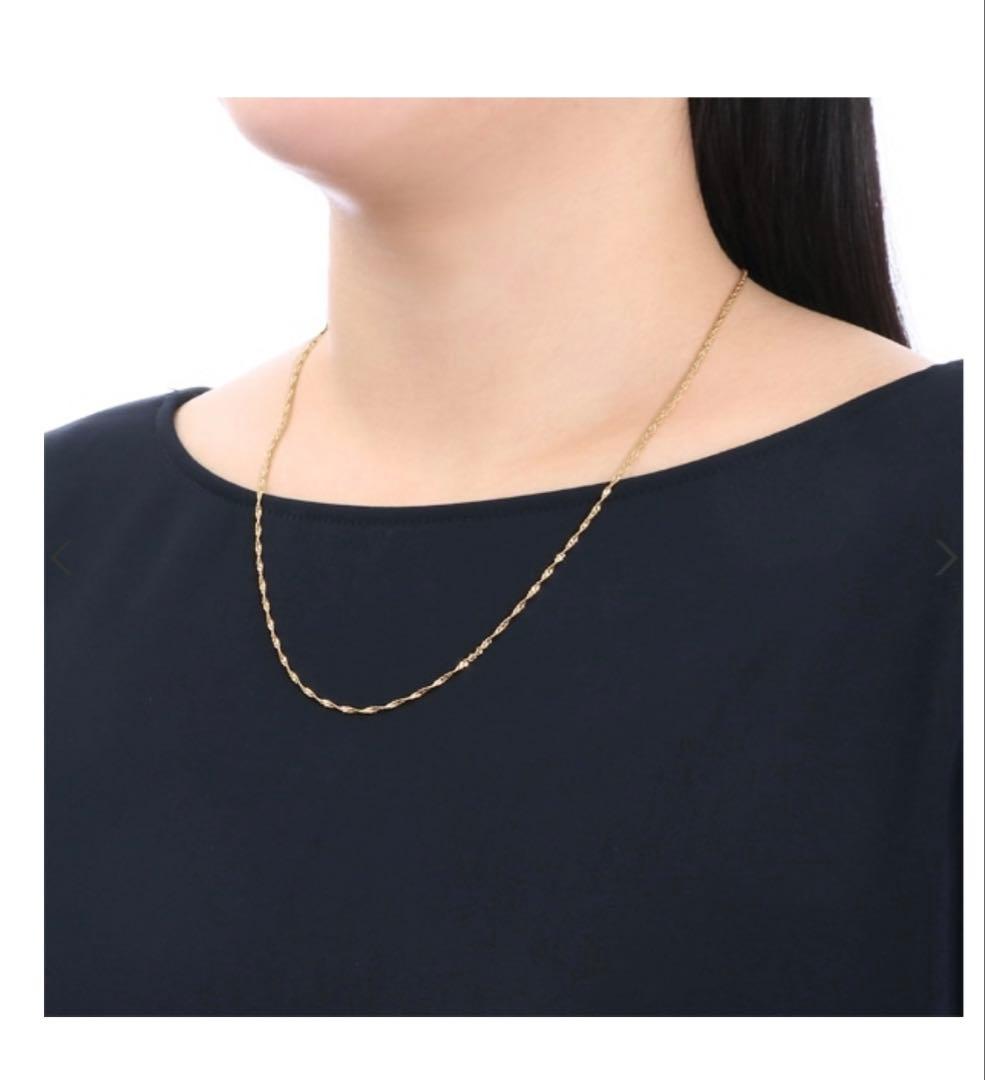 K18イエローゴールドネックレス 定価6万50cm(長さ調整可46〜50)