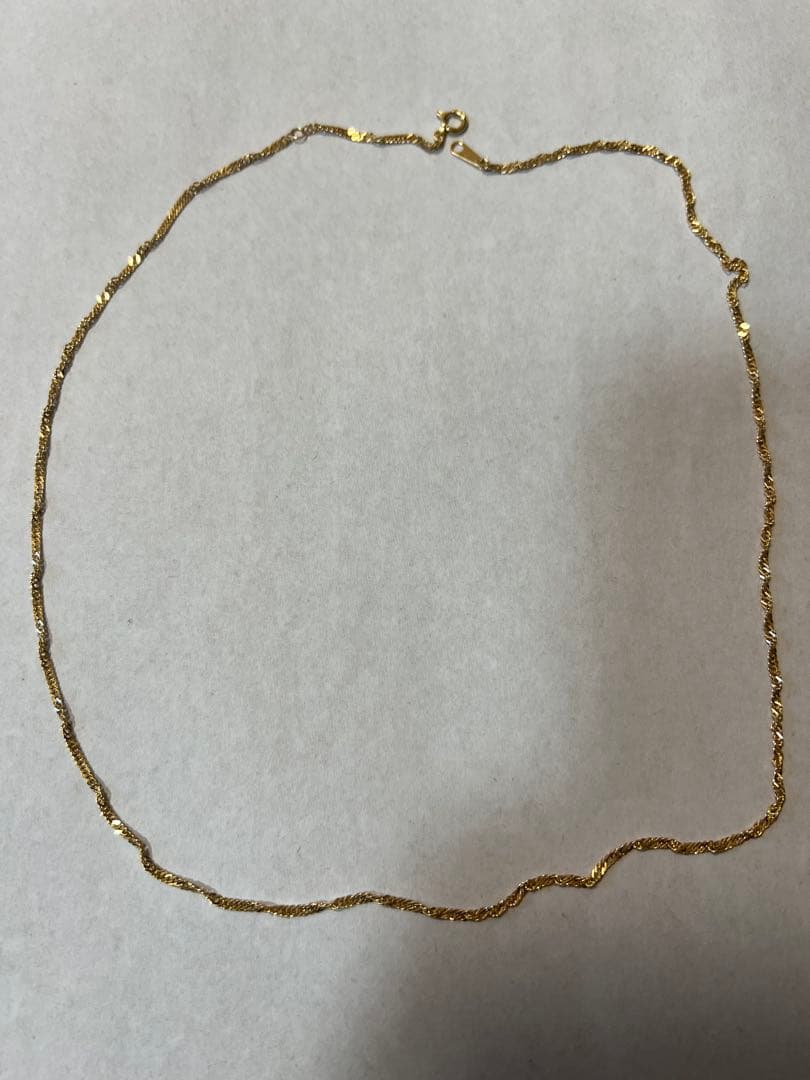 K18イエローゴールドネックレス 定価6万50cm(長さ調整可46〜50)