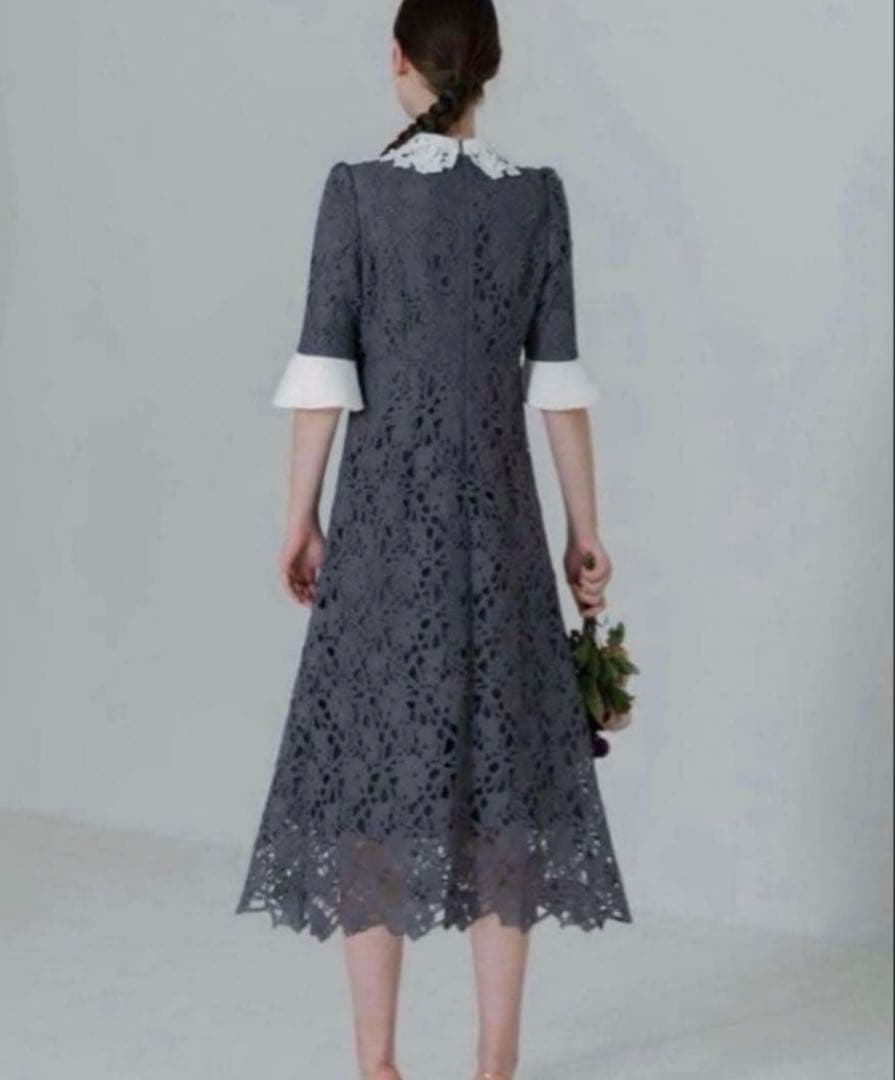 即日発送　新品　花柄レースカラースパンコールAラインドレス結婚式二次会パーティ