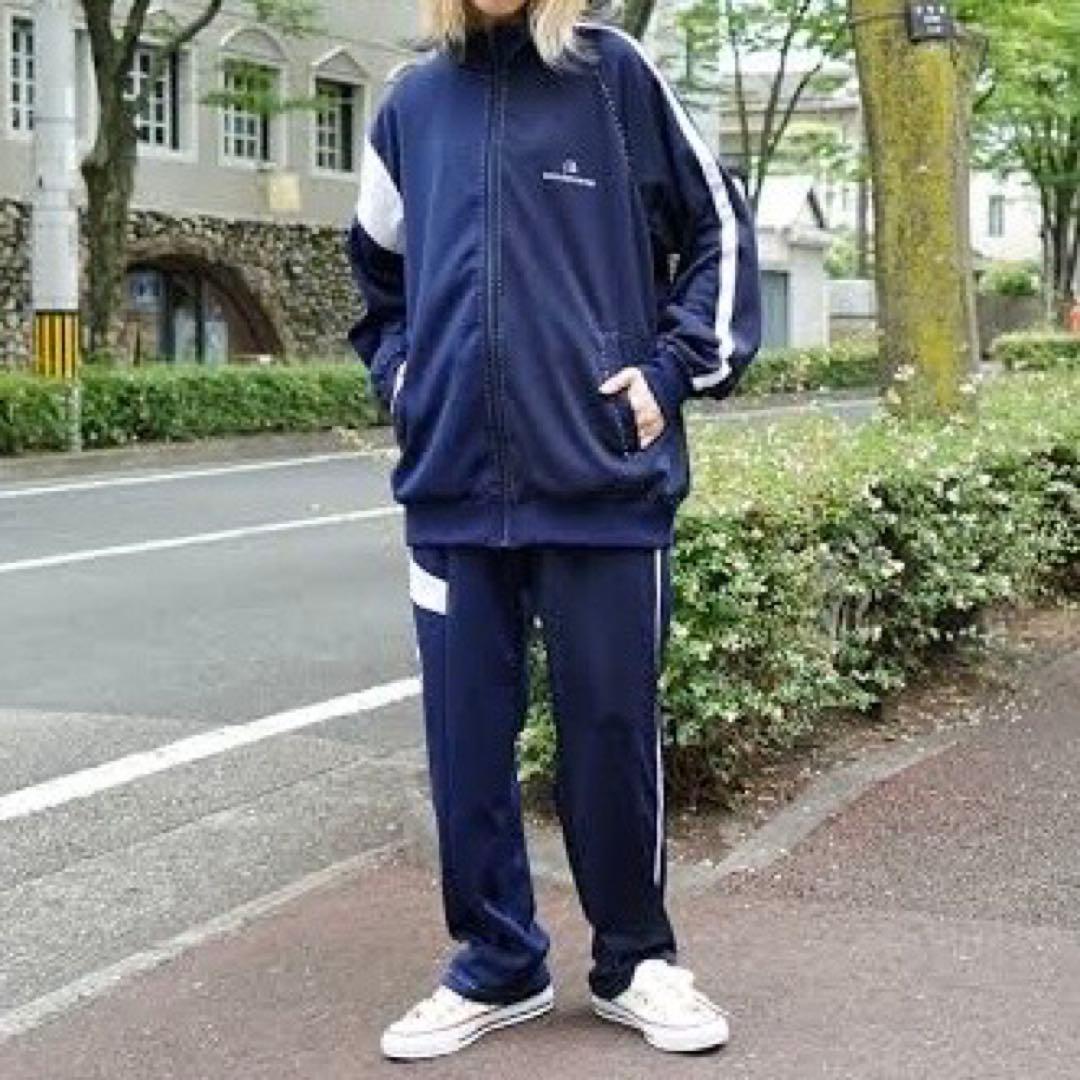 大人気！ keisuke kanda 手縫いの ジャージ 下 紺