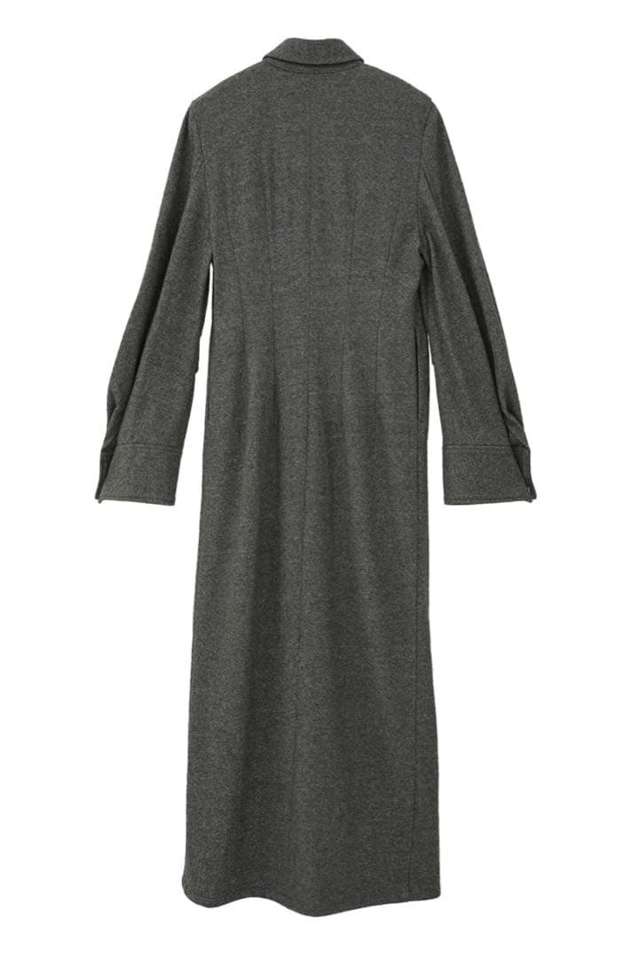 ワンピース clane POWER SHOULDER WOOL ONEPIECE
