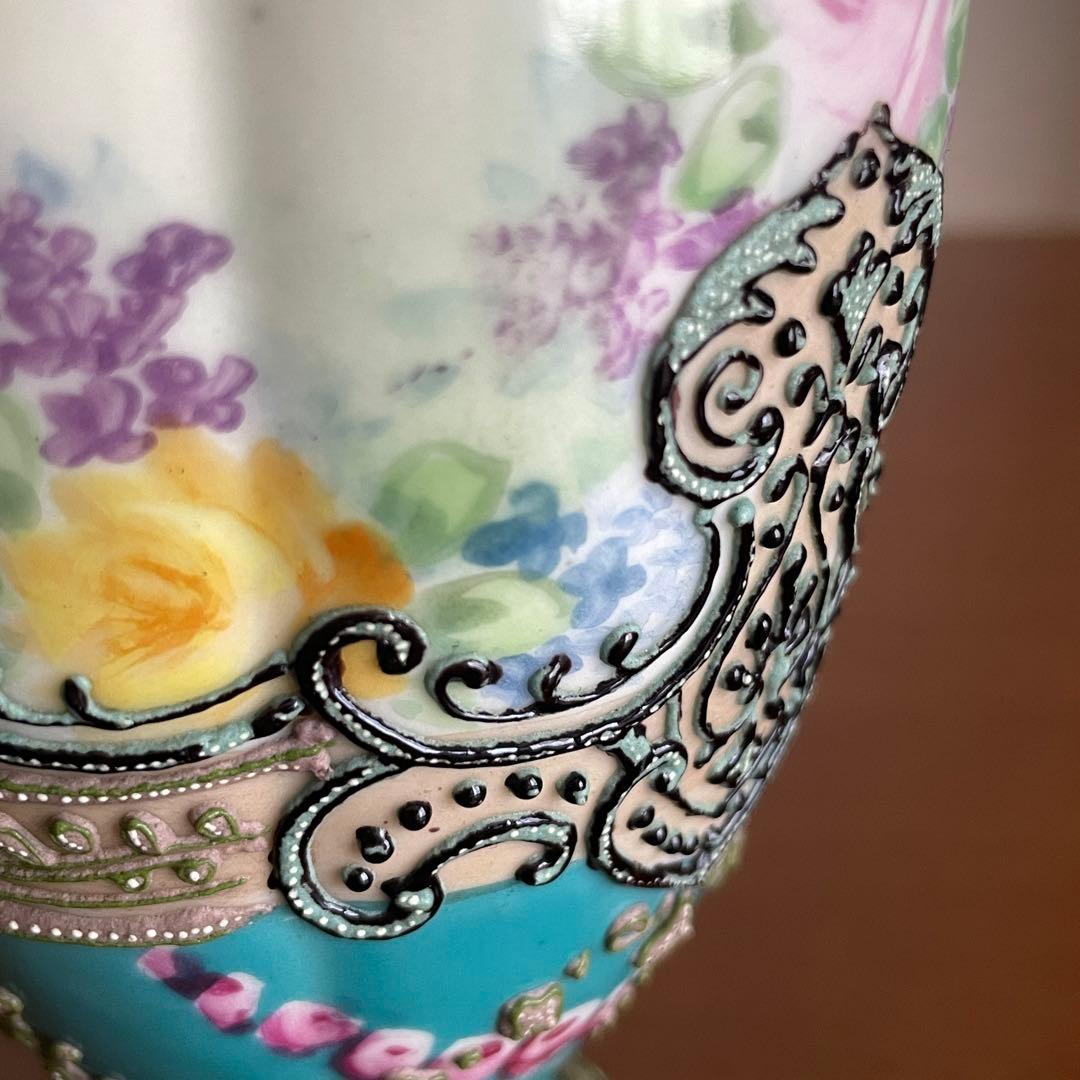 麻*宮様 オールドノリタケ　飾花瓶