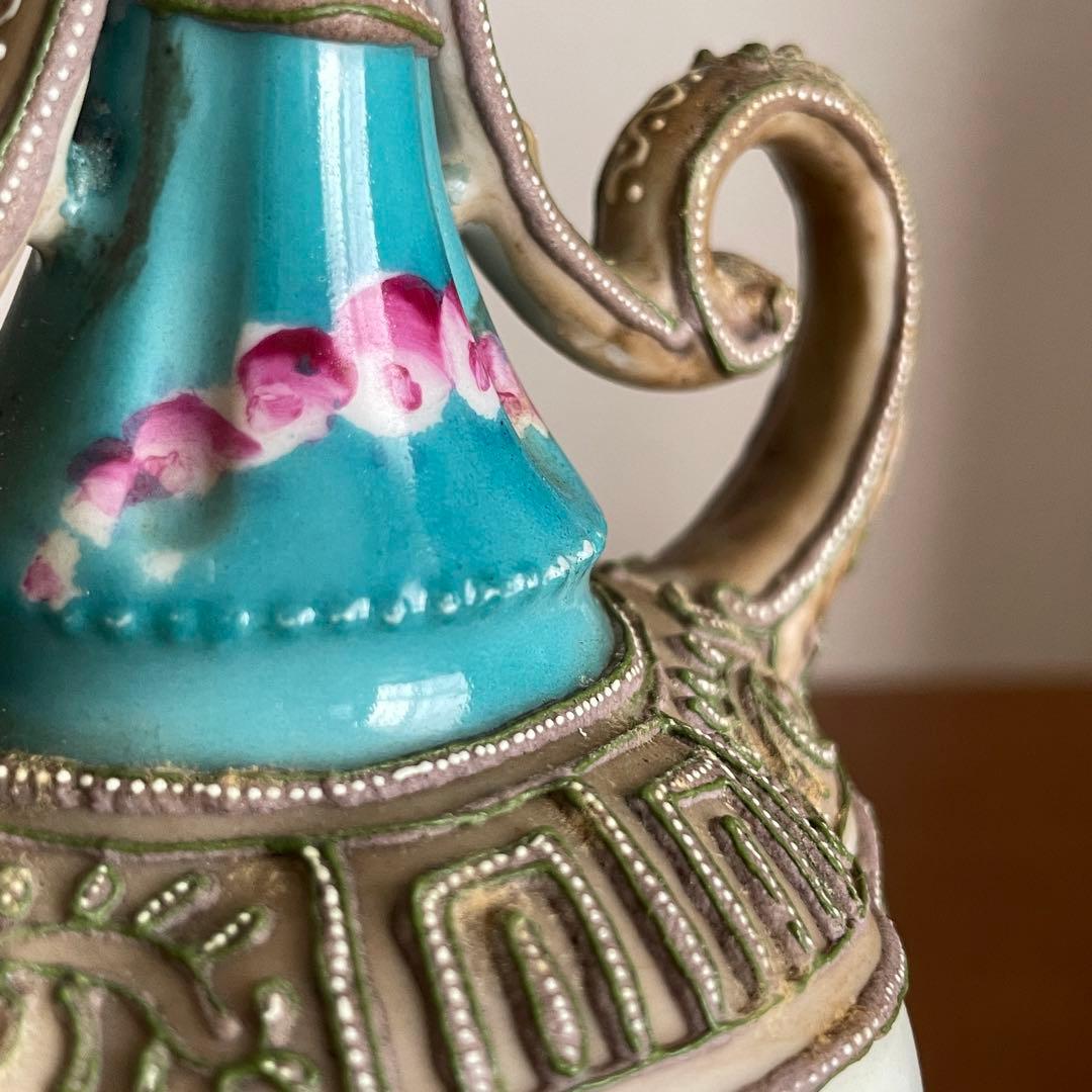 麻*宮様 オールドノリタケ　飾花瓶