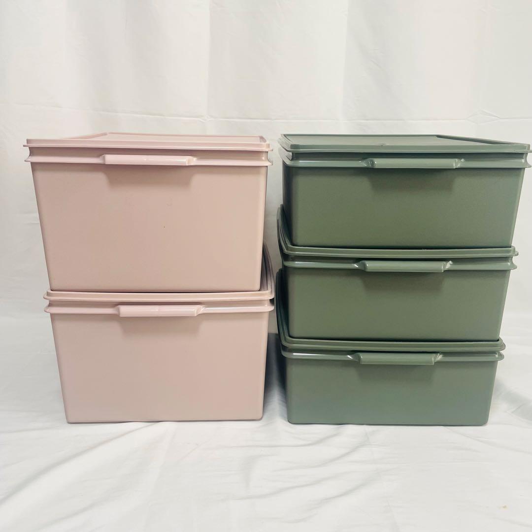 タッパーウェア 収納 スーパーケース 5個セット(深型2個+薄型3個)