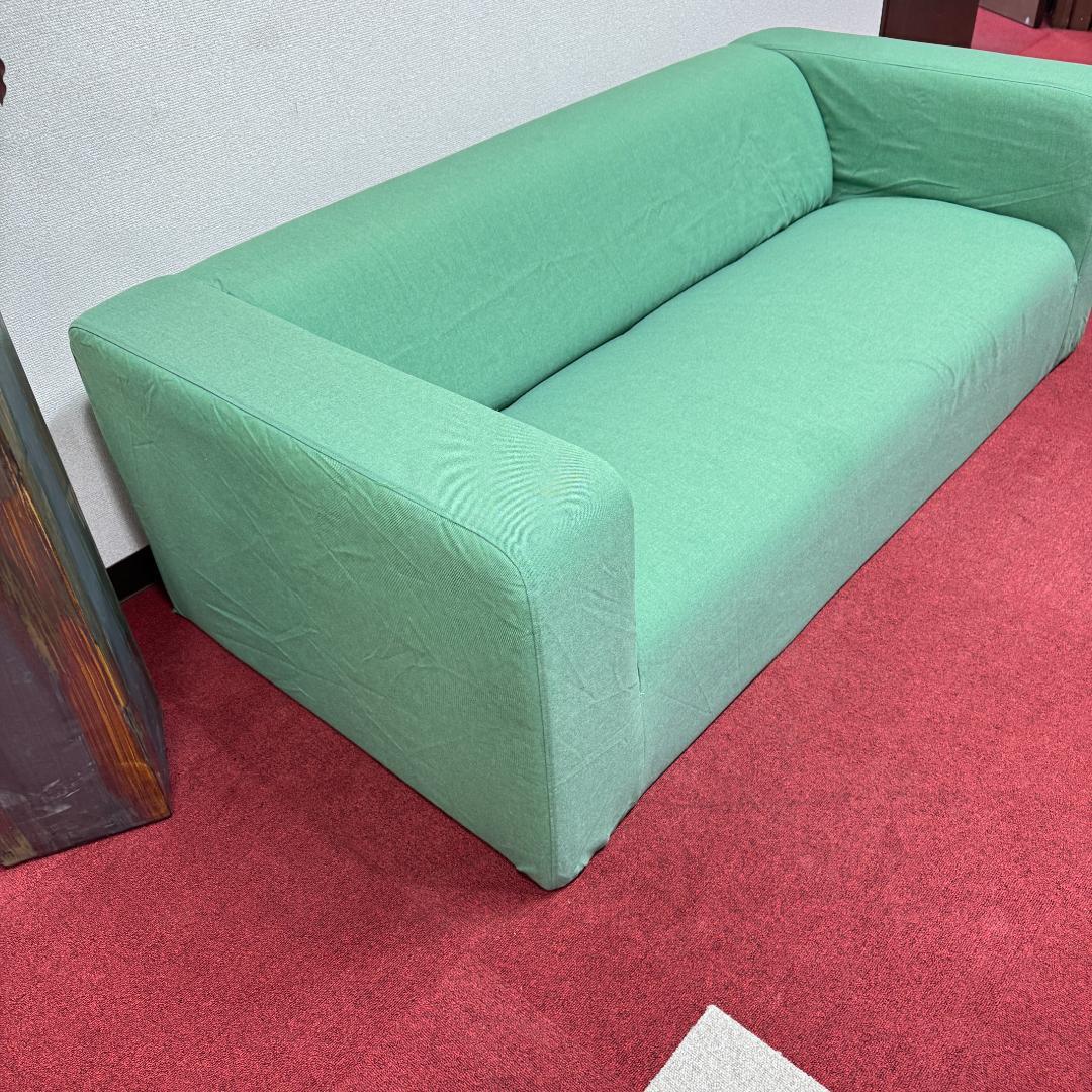 東京23区送料無料　超美品2かけソファー　可愛い緑色　洗浄/除菌済み