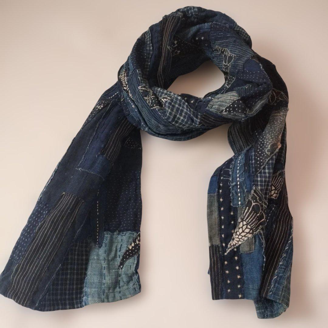 襤褸　インディゴ パッチワーク スカーフ　キャピタル　ポータークラシック RRL