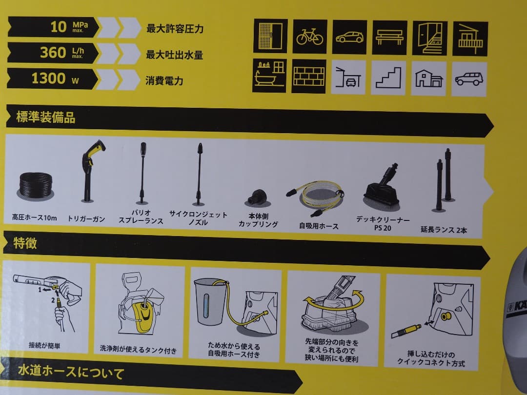 未使用 ケルヒャー Karcher 高圧洗浄機 K3サイレントベランダ 60Hz