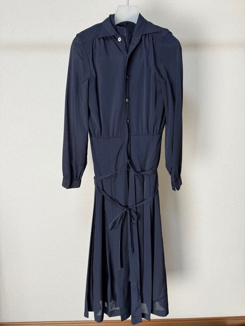 ジュンヤワタナベコムデギャルソン シャツドッキング プリーツロングワンピース