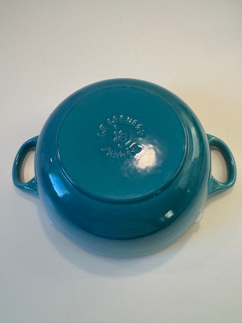 ル・クルーゼ マルミット18cmの両手鍋(ブルー)
