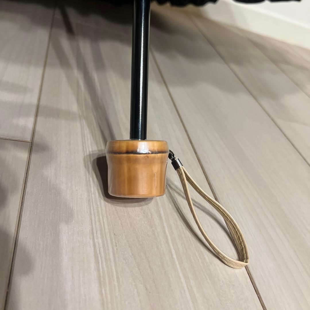 芦屋ロサブラン 100%遮光　フリル付き折りたたみ日傘