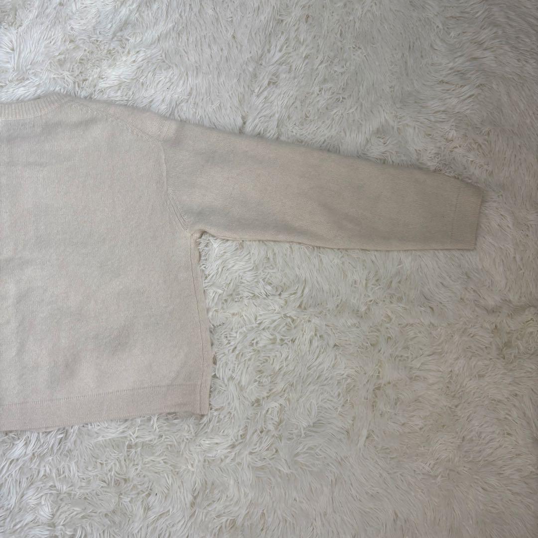 SLOBE IENAフォックスアルパカカーディガン　ホワイト