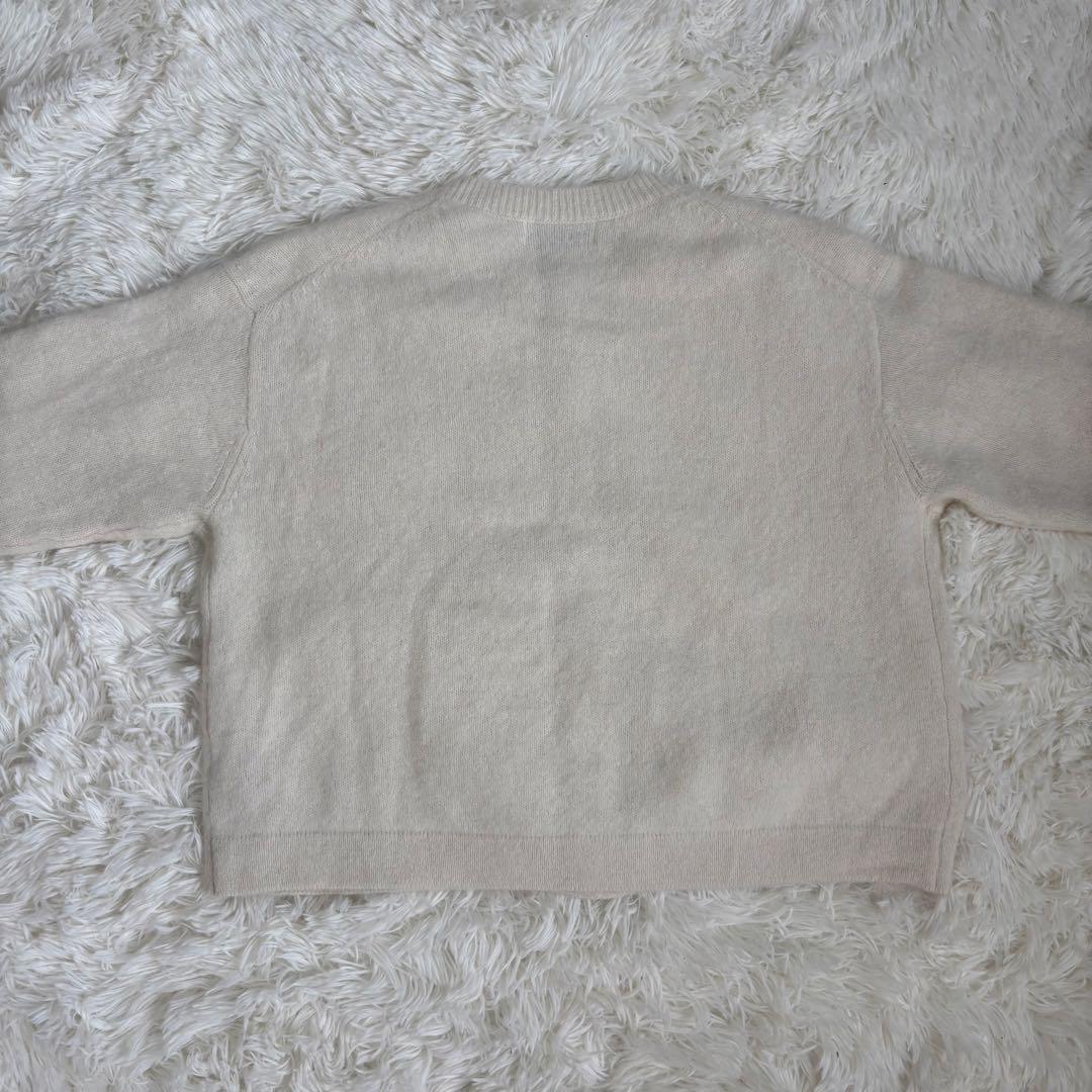 SLOBE IENAフォックスアルパカカーディガン　ホワイト