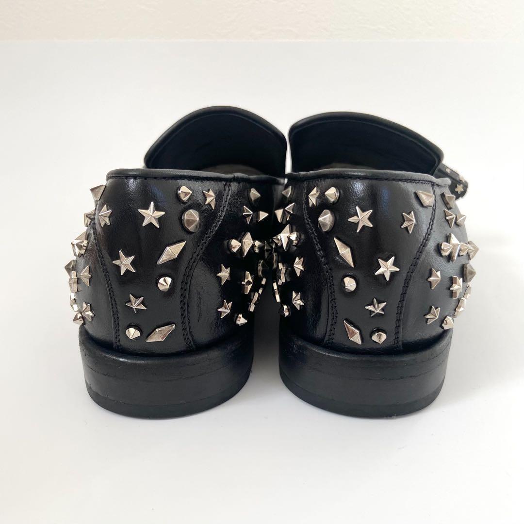 未使用級　JIMMY CHOO ジミーチュウ タッセル ローファー スタッズ