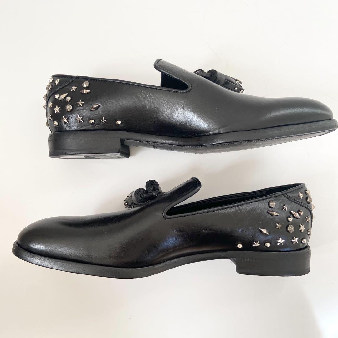 未使用級　JIMMY CHOO ジミーチュウ タッセル ローファー スタッズ