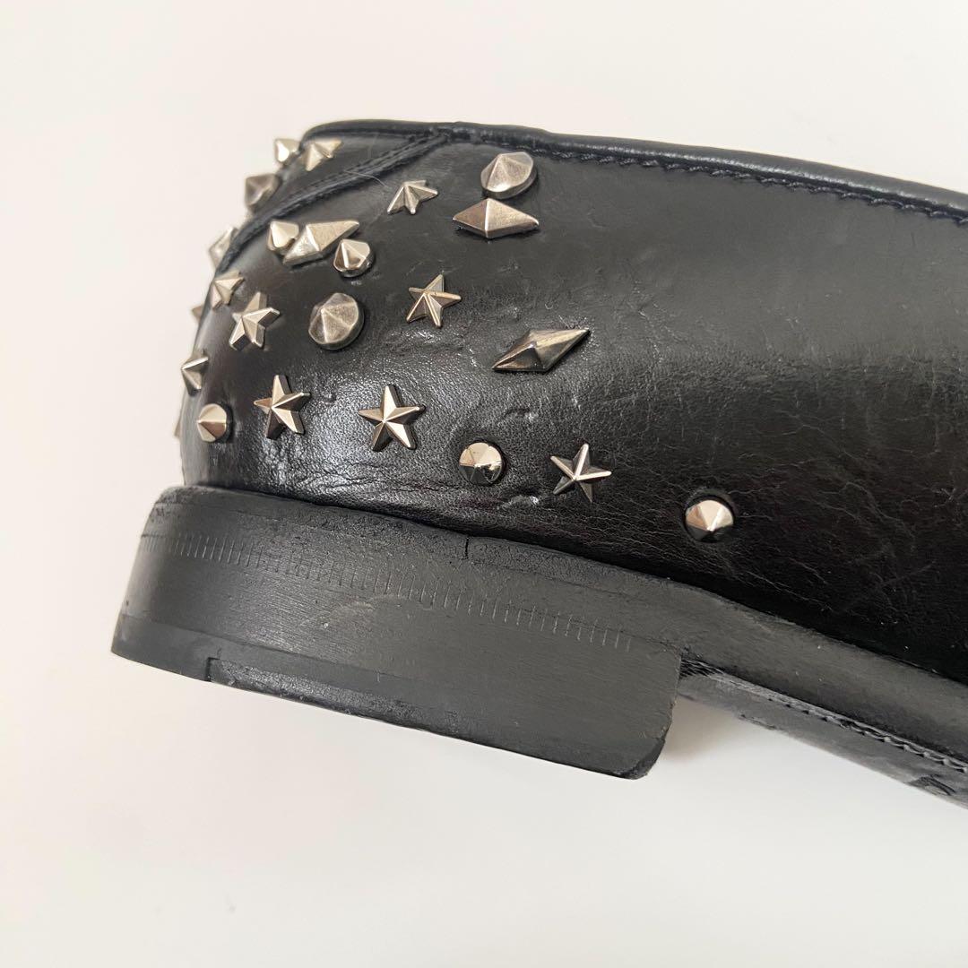 未使用級　JIMMY CHOO ジミーチュウ タッセル ローファー スタッズ