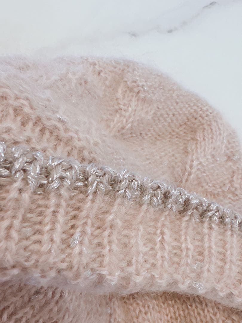 LOUIS VUITTON ベージュラメニット帽