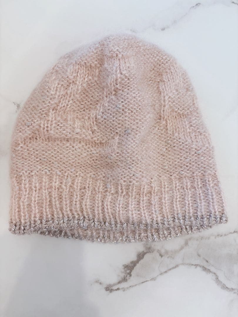 LOUIS VUITTON ベージュラメニット帽