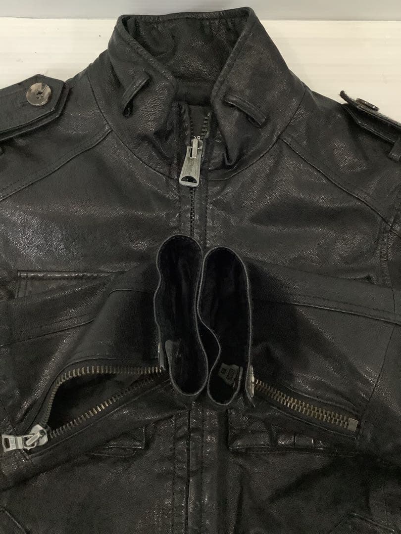 ★10.23◎A782◎BuffaloBobsレザージャケット◎山羊革◎ブラック