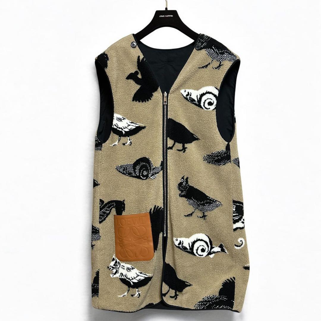 未使用❤️ロエベ アナグラム モッズコート ライナー付き フーデットロングパーカー