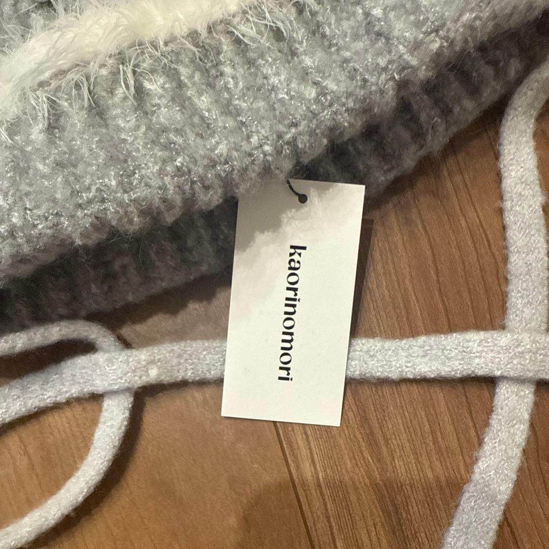 かきぶちもものkaorinomori ニット帽 グレー タグ付き