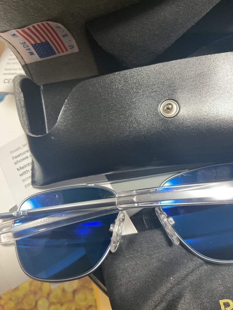 RANDOLPH シルバー アビエイターサングラス