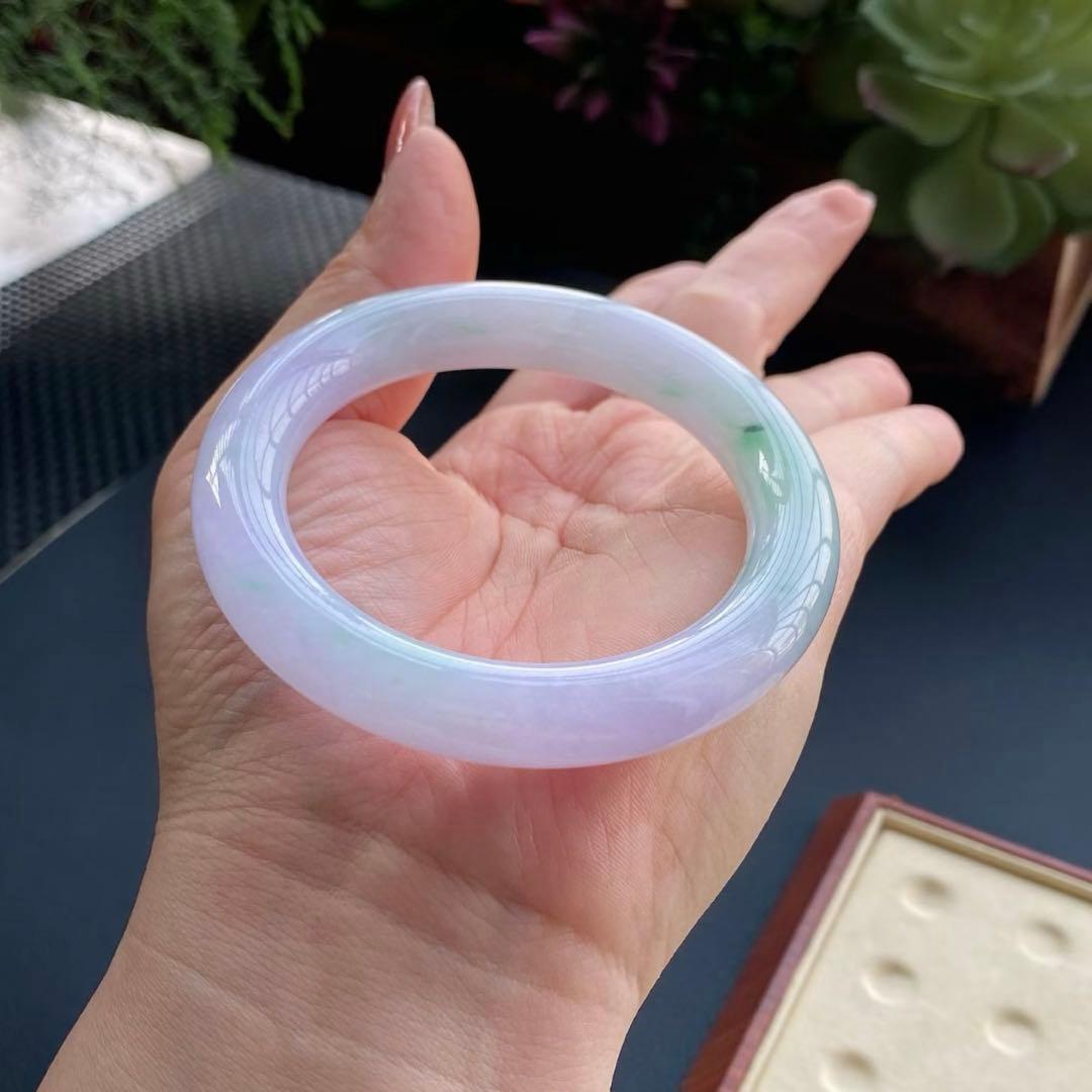 本翡翠、優雅、上品2色バングル