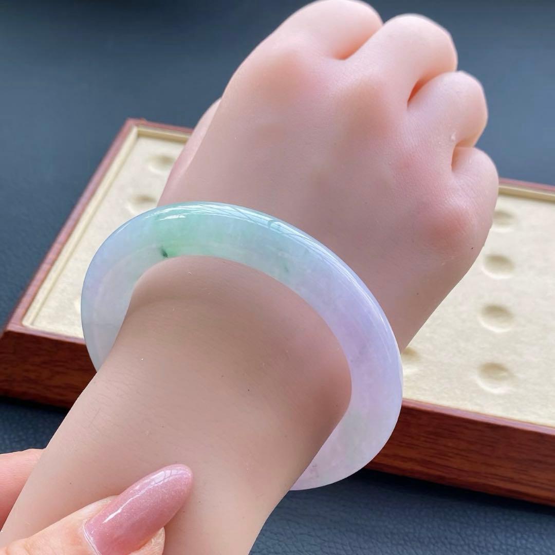 本翡翠、優雅、上品2色バングル