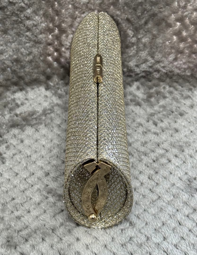 JIMMY CHOO ジミーチュウ　グリッター　クラッチ　シルバー/ゴールド