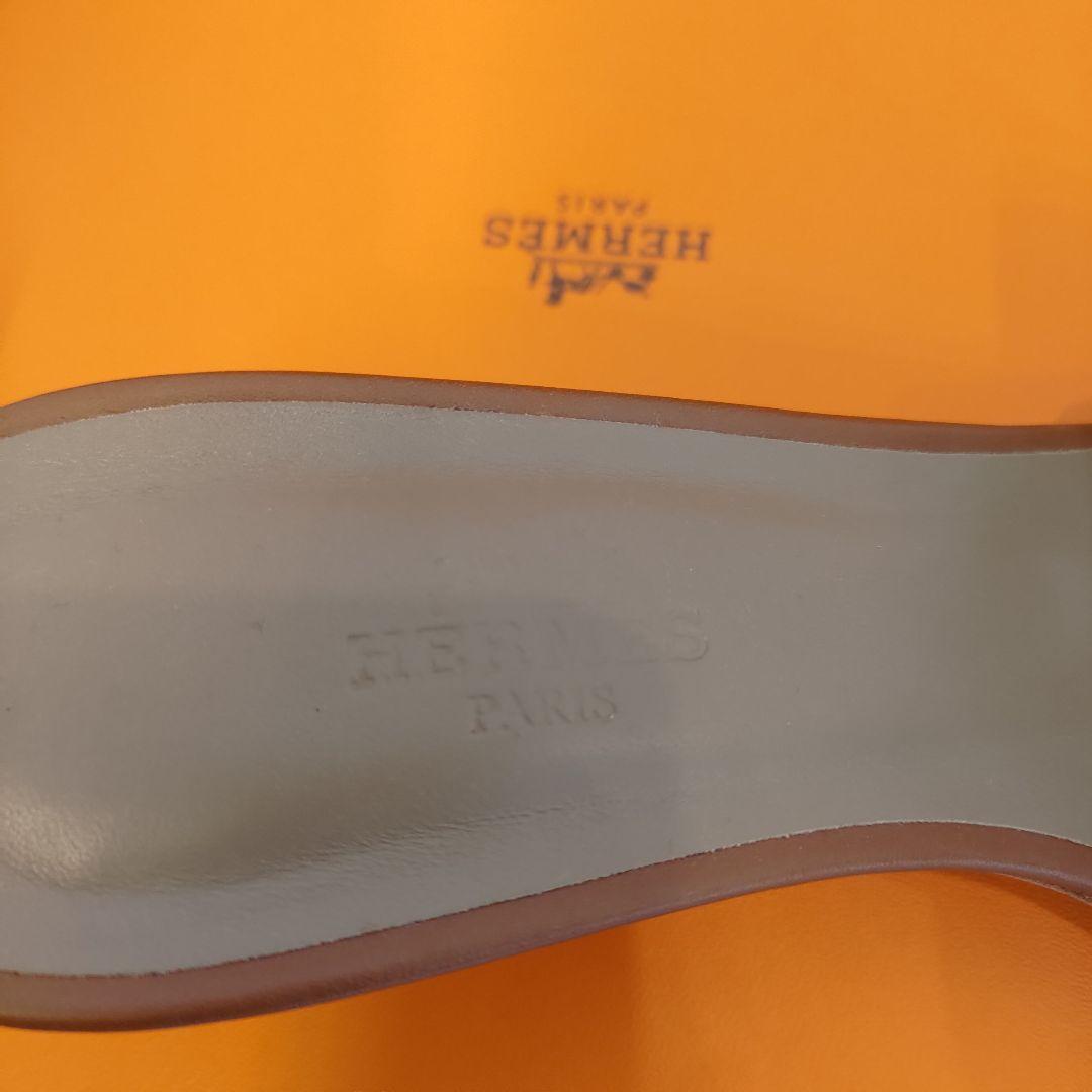 エルメス　オアジス　ゴールド　箱袋ショップカード付き　ソールカバー付き 37