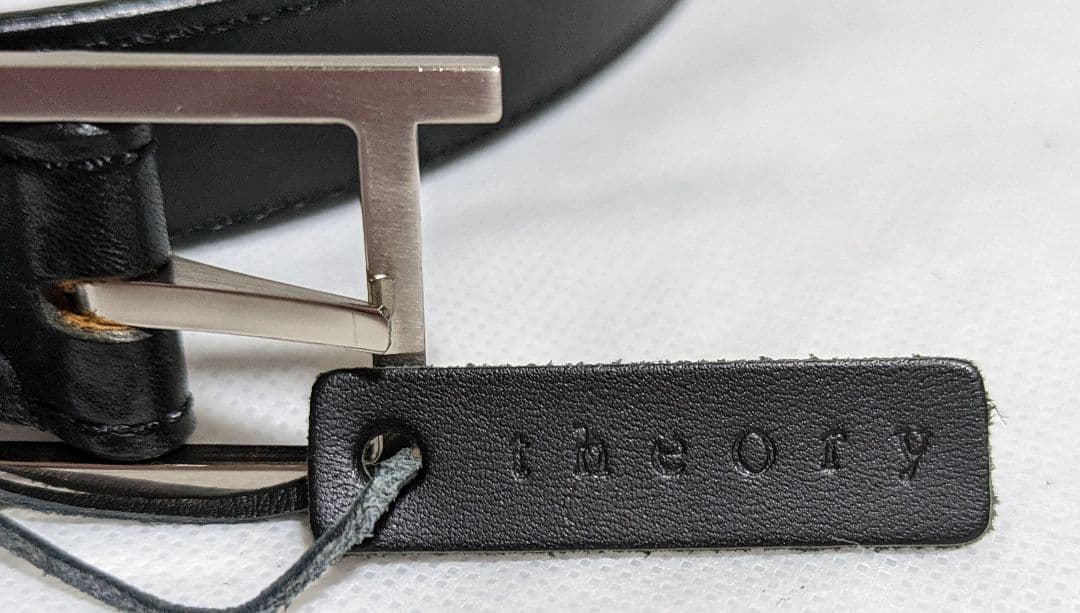 Theory 黒 レザーベルト「未使用品」「最終価格」