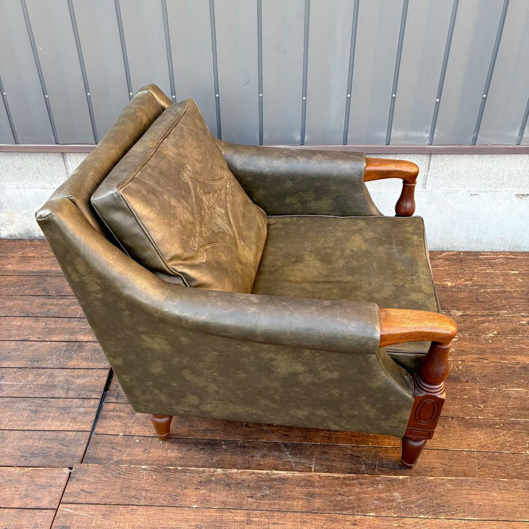 ② 昭和レトロ ヴィンテージ マルニ木工 一人掛けソファ アームチェア ラウンジ