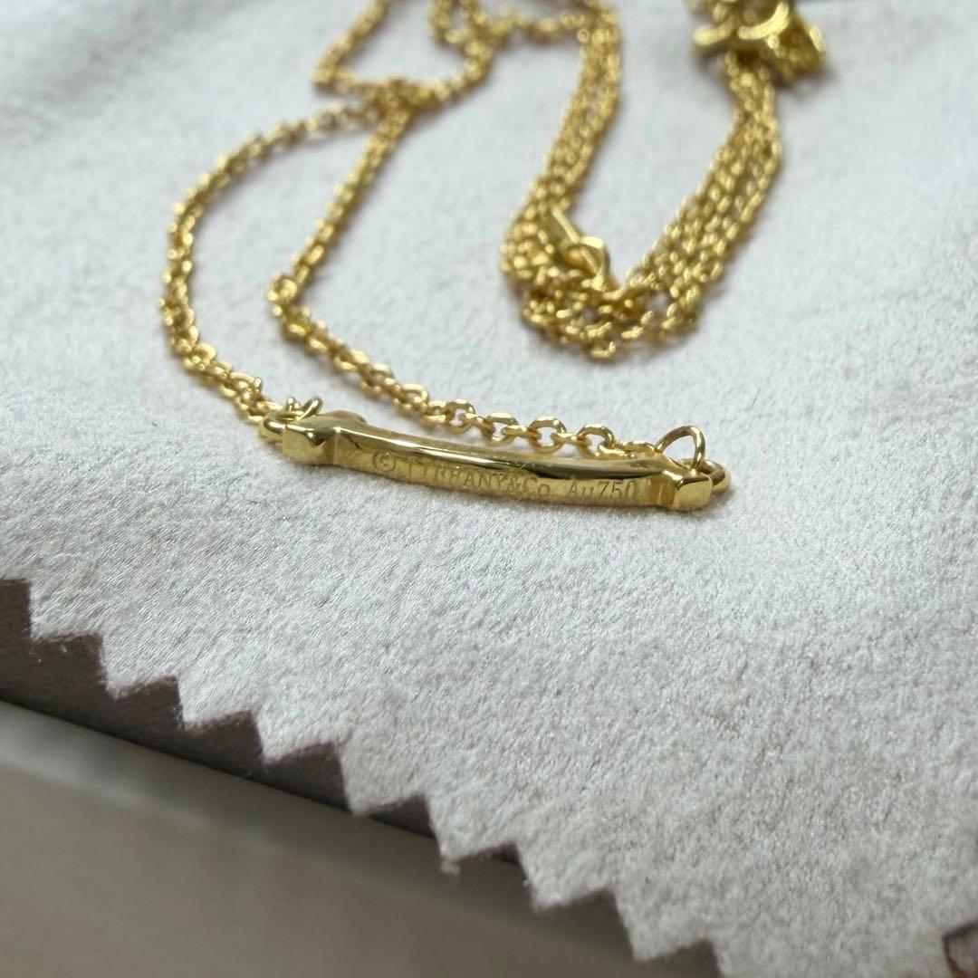 Tiffany Tスマイルネックレス ミニ イエローゴールド