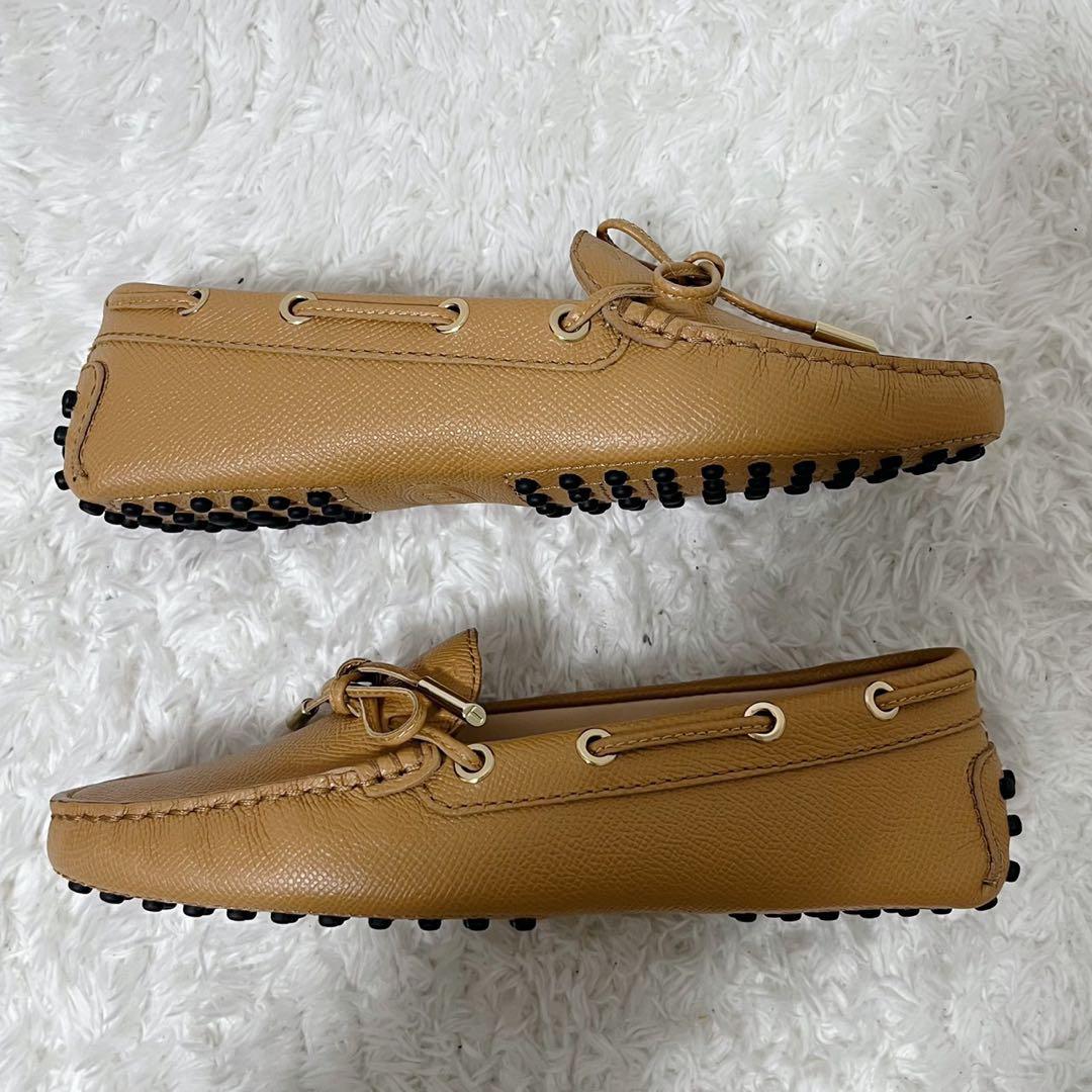 未使用級Tod’s トッズ ドライビングシューズ ゴンミーニ サフィアーノレザー