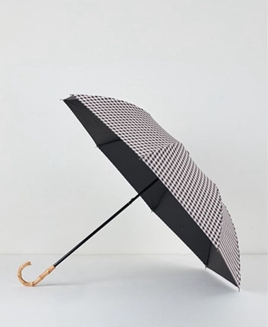 【東原亜希さん】FORMEチェック柄 晴雨兼用折畳傘