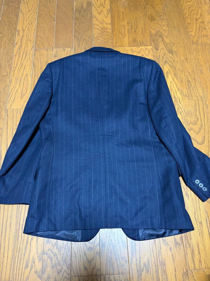 スーツ 1930s風 英国輸入 レトロ 戦前 ネイビー ストライプ スリーピース