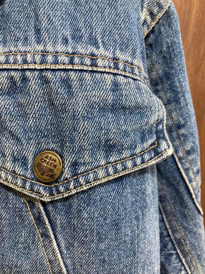 ASH CREEK TRADING デニムジャケット　ブルゾン　レザー　古着