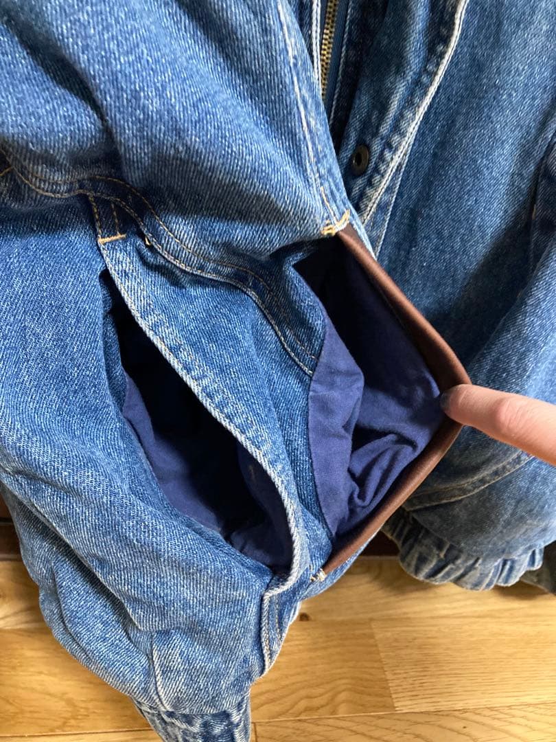 ASH CREEK TRADING デニムジャケット　ブルゾン　レザー　古着