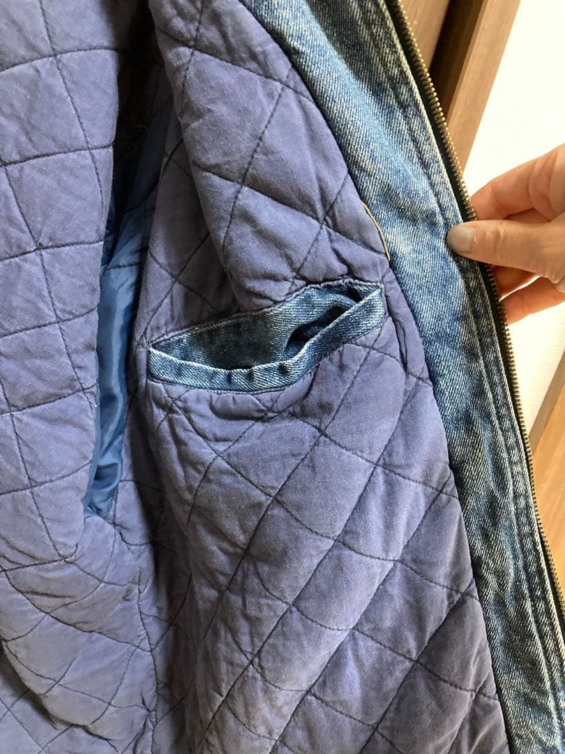 ASH CREEK TRADING デニムジャケット　ブルゾン　レザー　古着