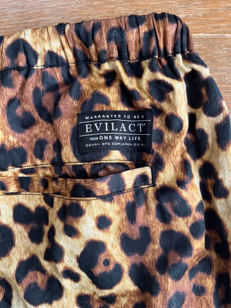 パンツ EVILACT LEOPARD EAZY PANTS brown leopard