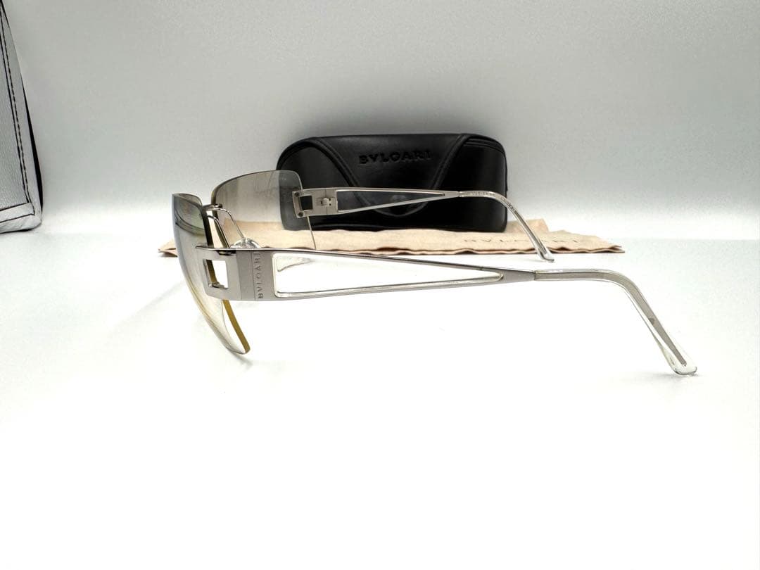 BVLGARI ブルガリ サングラス 624 シルバー 箱 クロシェット付き